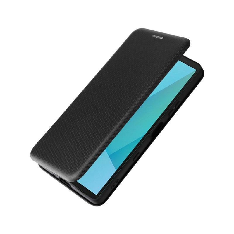 Flip Case Für Sony Xperia 10 Vii Carbonfaser