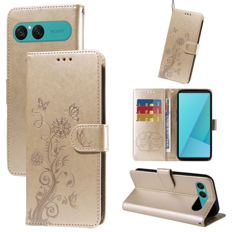 Lederhüllen Für Sony Xperia 10 Vii Blumenmuster