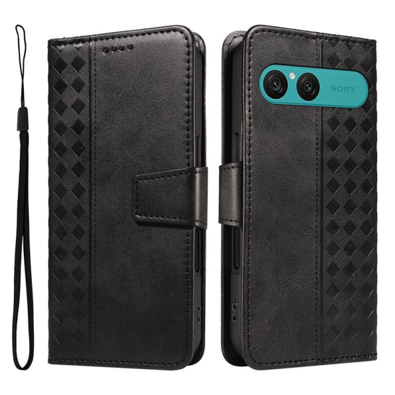 Lederhüllen Für Sony Xperia 10 Vii Rautenmuster