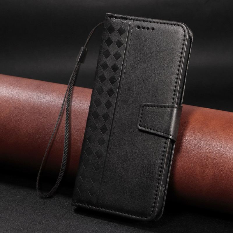 Lederhüllen Für Sony Xperia 10 Vii Rautenmuster