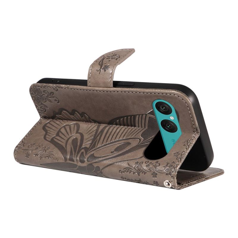 Lederhüllen Für Sony Xperia 10 Vii Schmetterlingsmotiv