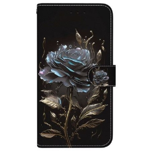 Lederhüllen Für Sony Xperia 10 Vii Schwarze Rose