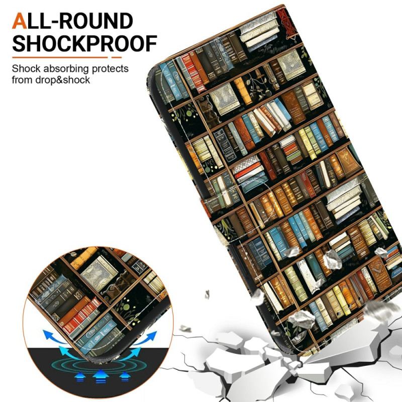 Lederhüllen Sony Xperia 10 Vii Bücherregal