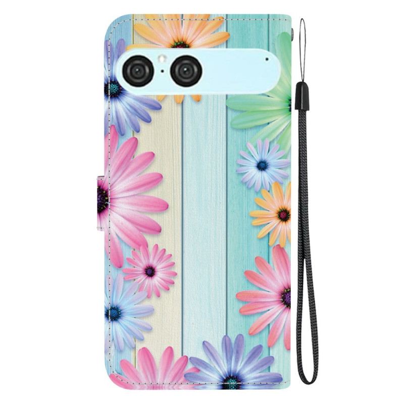 Lederhüllen Sony Xperia 10 Vii Handyhülle Bunte Sonnenblumen