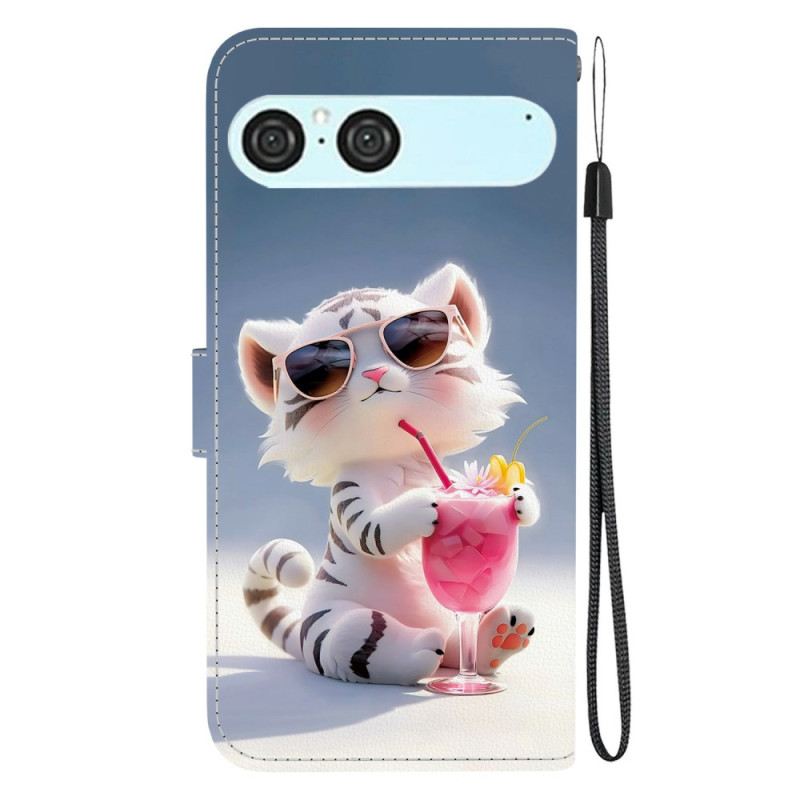 Lederhüllen Sony Xperia 10 Vii Handyhülle Cartoon-tiger