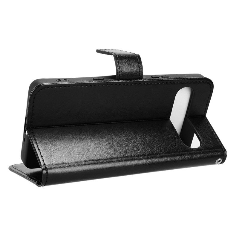 Lederhüllen Sony Xperia 10 Vii Handyhülle Glitzerndes Kunstleder