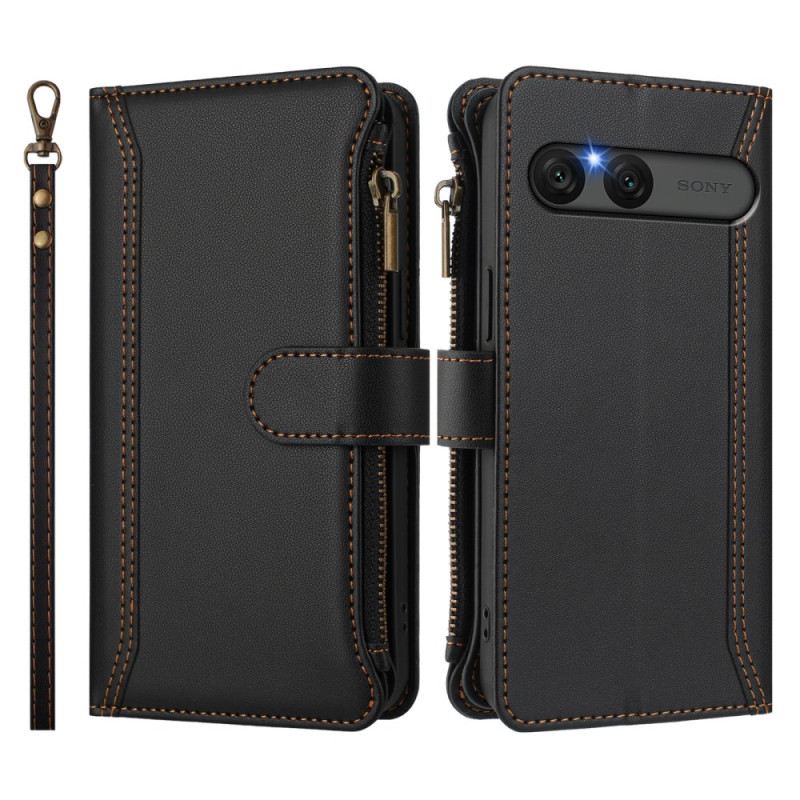 Lederhüllen Sony Xperia 10 Vii Handyhülle Kartenetui Für 9 Karten Geldbörse