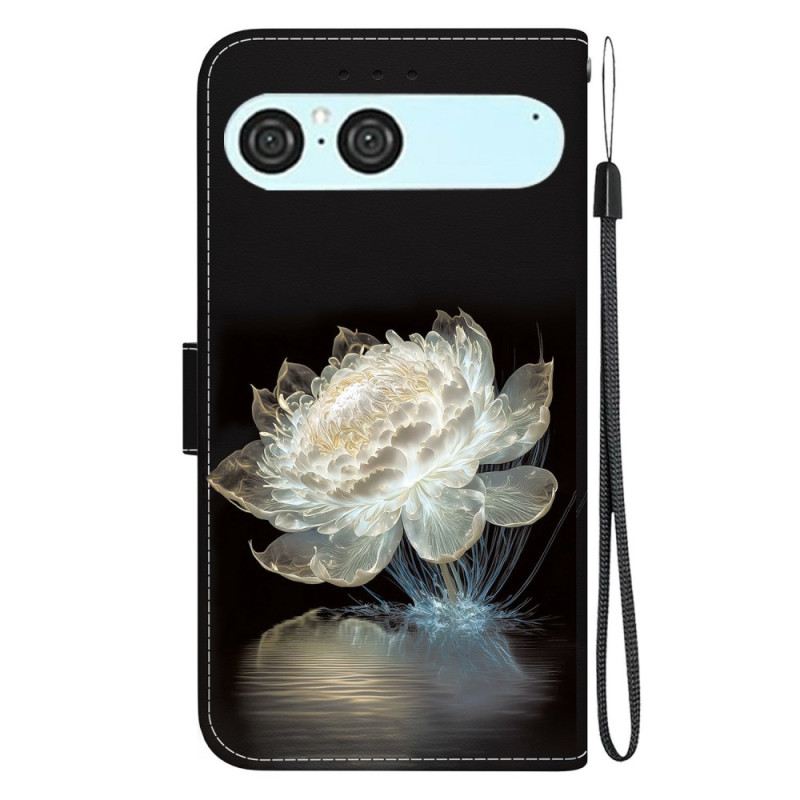 Lederhüllen Sony Xperia 10 Vii Handyhülle Pfingstrose