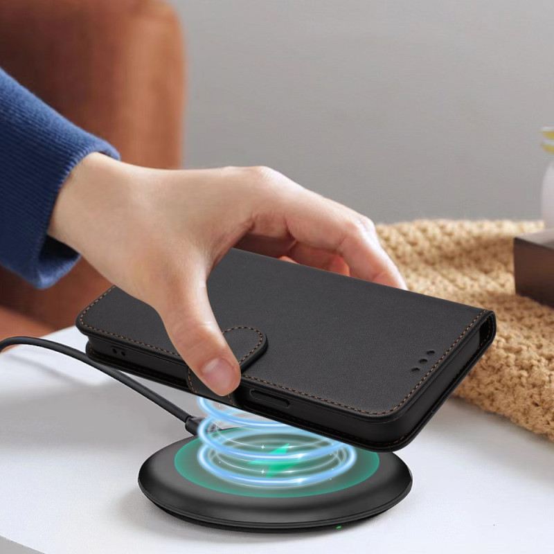 Lederhüllen Sony Xperia 10 Vii Handyhülle Schlichtes Kunstleder