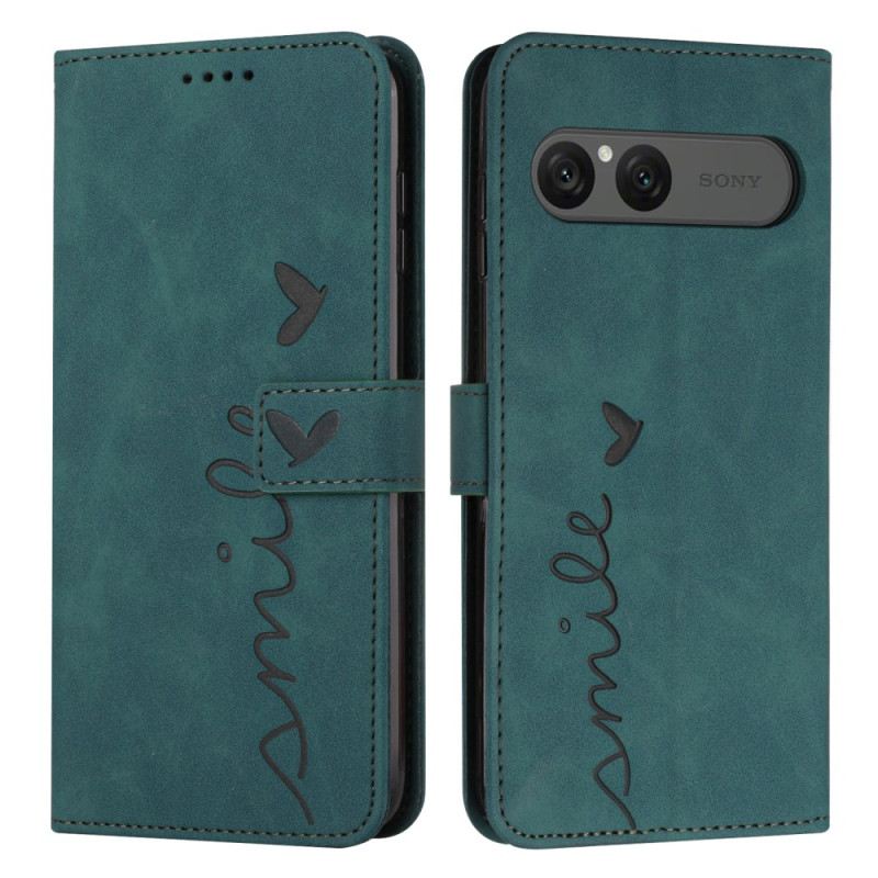 Lederhüllen Sony Xperia 10 Vii Handyhülle Smile