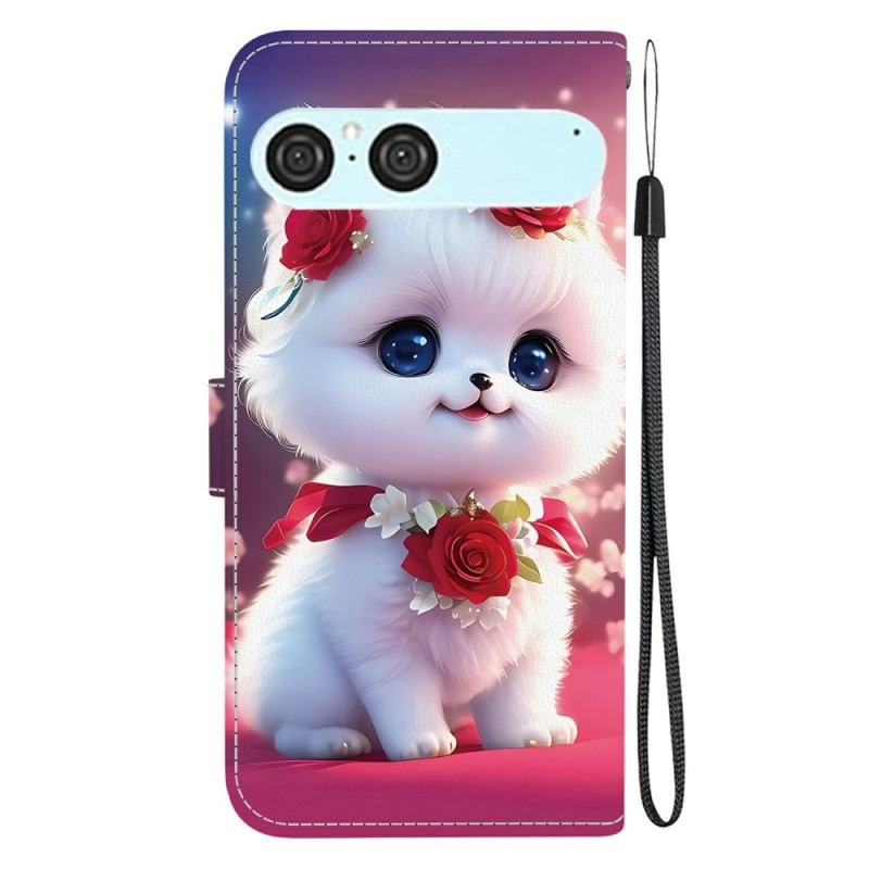 Lederhüllen Sony Xperia 10 Vii Katze Und Rosen