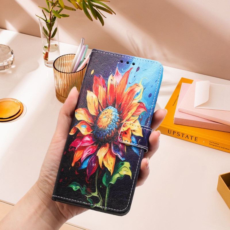 Lederhüllen Sony Xperia 10 Vii Sonnenblumen