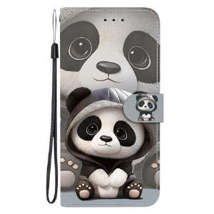 Lederhüllen Sony Xperia 10 Vii Süßer Panda