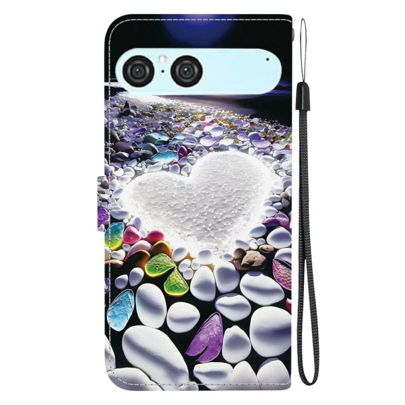 Lederhüllen Sony Xperia 10 Vii Weißes Herz