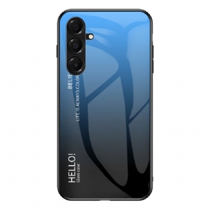 Hülle Samsung Galaxy A17 4g / 5g Handyhülle Gehärtetes Glas Mit Aufdruck „hello“