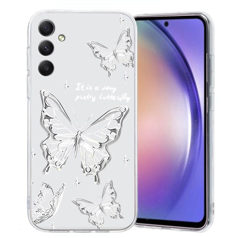 Hülle Samsung Galaxy A17 4g / 5g Handyhülle Weißer Schmetterling