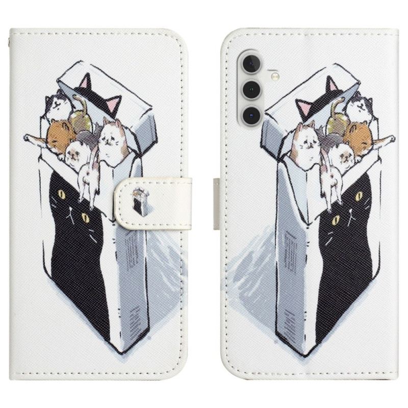 Lederhüllen Für Samsung Galaxy A17 4g / 5g Katzenbox