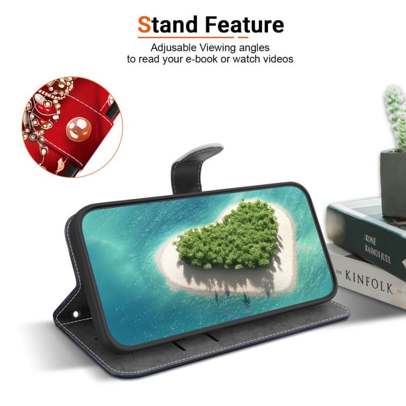 Lederhüllen Für Samsung Galaxy A17 4g / 5g Rote Rosen