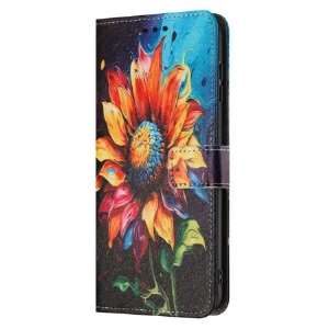 Lederhüllen Für Samsung Galaxy A17 4g / 5g Sonnenblumenmuster