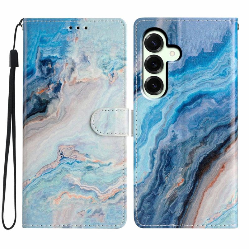 Lederhüllen Samsung Galaxy A17 4g / 5g Blauer Marmor