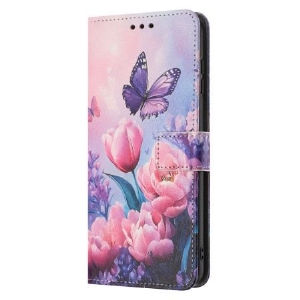 Lederhüllen Samsung Galaxy A17 4g / 5g Blumendekor