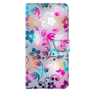 Lederhüllen Samsung Galaxy A17 4g / 5g Handgefertigte Blumen