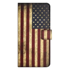 Lederhüllen Samsung Galaxy A17 4g / 5g Handyhülle Amerikanische Flagge Im Vintage-stil