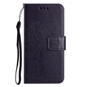Lederhüllen Samsung Galaxy A17 4g / 5g Handyhülle Baum Und Eulen
