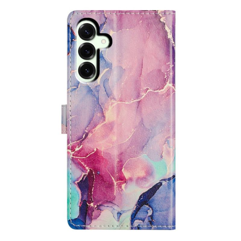 Lederhüllen Samsung Galaxy A17 4g / 5g Handyhülle Grüner Und Rosa Marmor