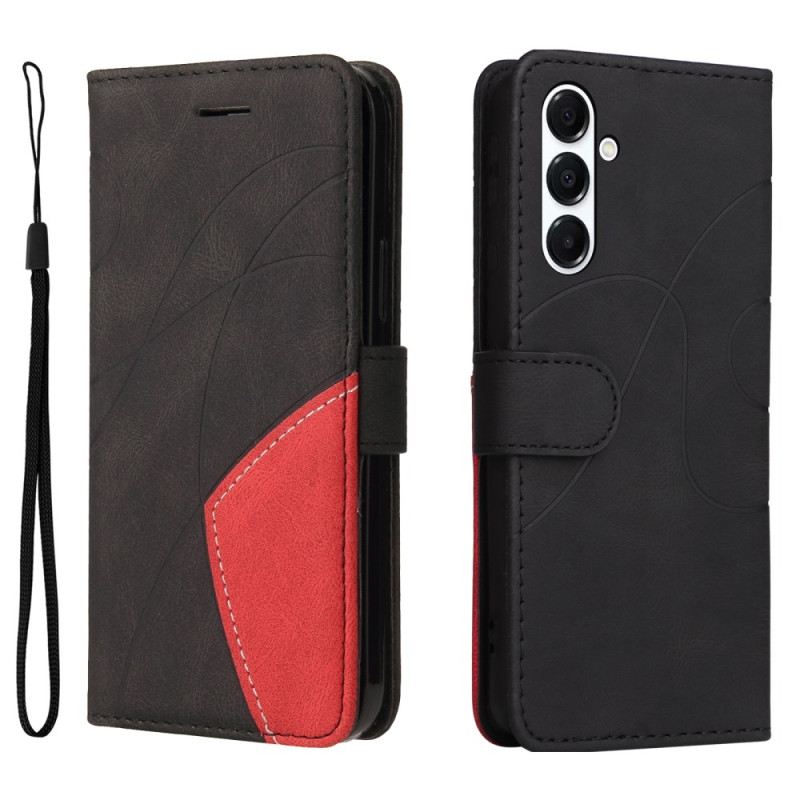 Lederhüllen Samsung Galaxy A17 4g / 5g Handyhülle Zweifarbige Wellenstruktur