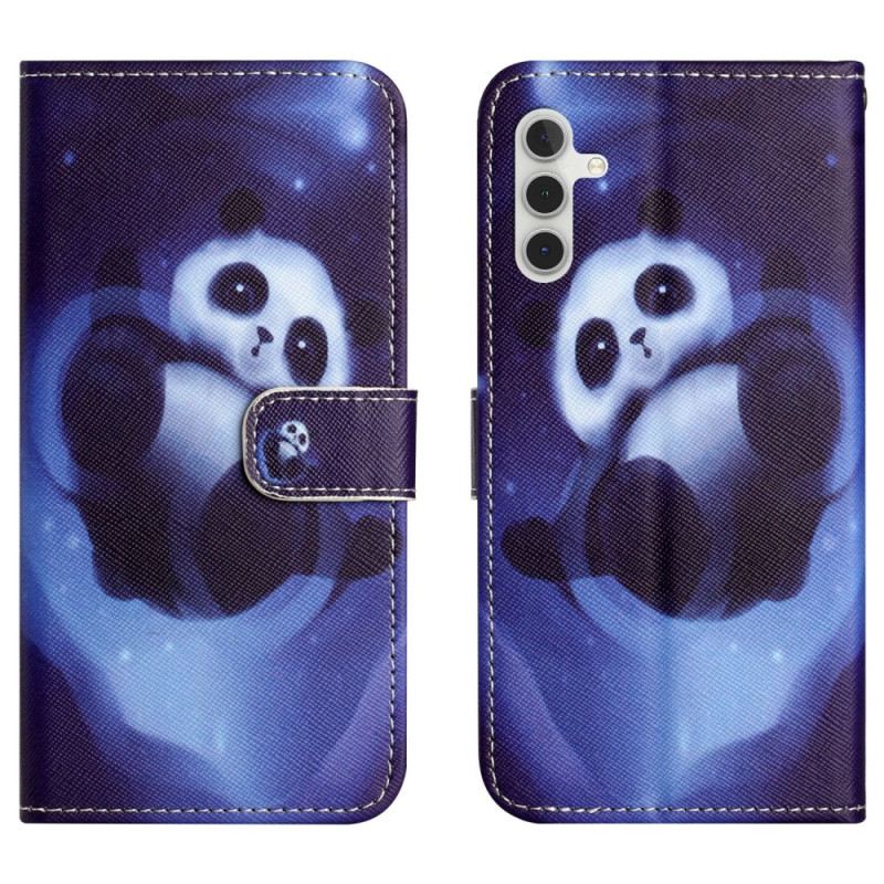 Lederhüllen Samsung Galaxy A17 4g / 5g Panda-weltraum
