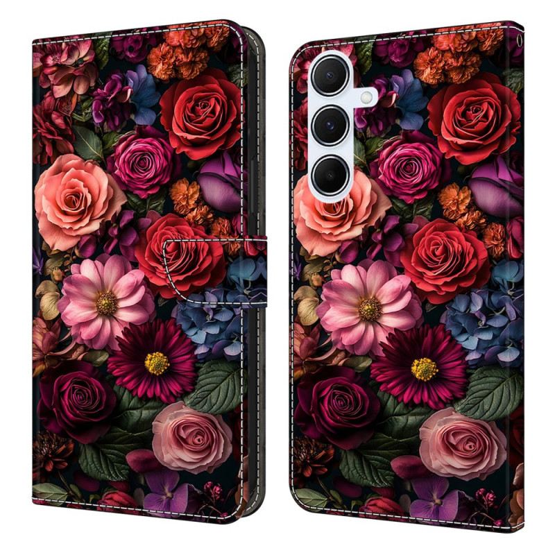 Lederhüllen Samsung Galaxy A17 4g / 5g Rosa Blumenmuster