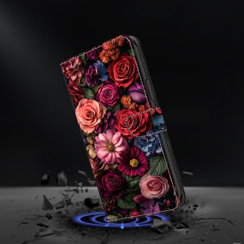 Lederhüllen Samsung Galaxy A17 4g / 5g Rosa Blumenmuster