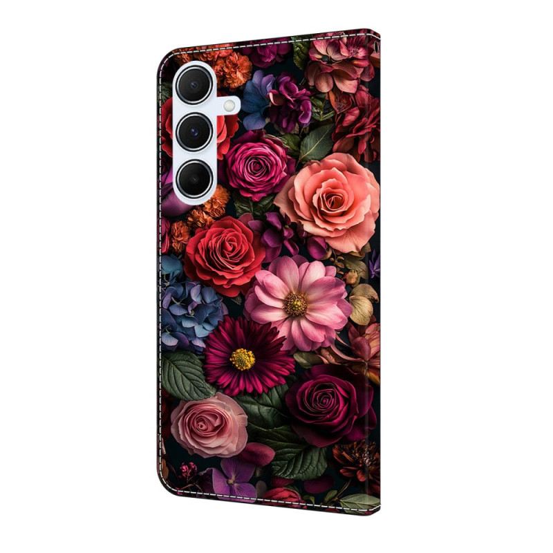 Lederhüllen Samsung Galaxy A17 4g / 5g Rosa Blumenmuster