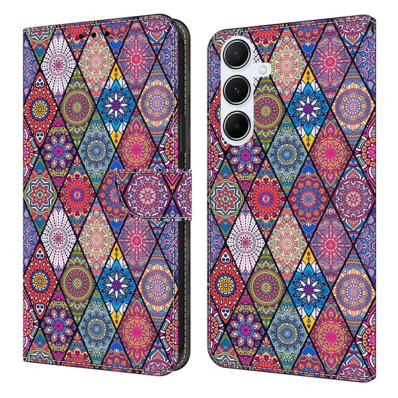 Lederhüllen Samsung Galaxy A17 4g / 5g Rosa Ethno-muster