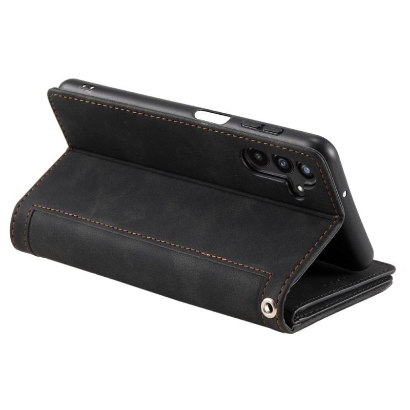 Lederhüllen Samsung Galaxy A17 4g / 5g Vintage-geldbörse Mit 9 Kartenfächern