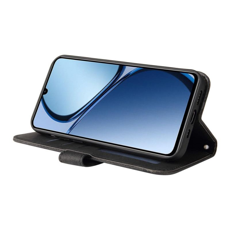 Lederhüllen Für Realme Note 60 Ziernieten In Wildlederoptik