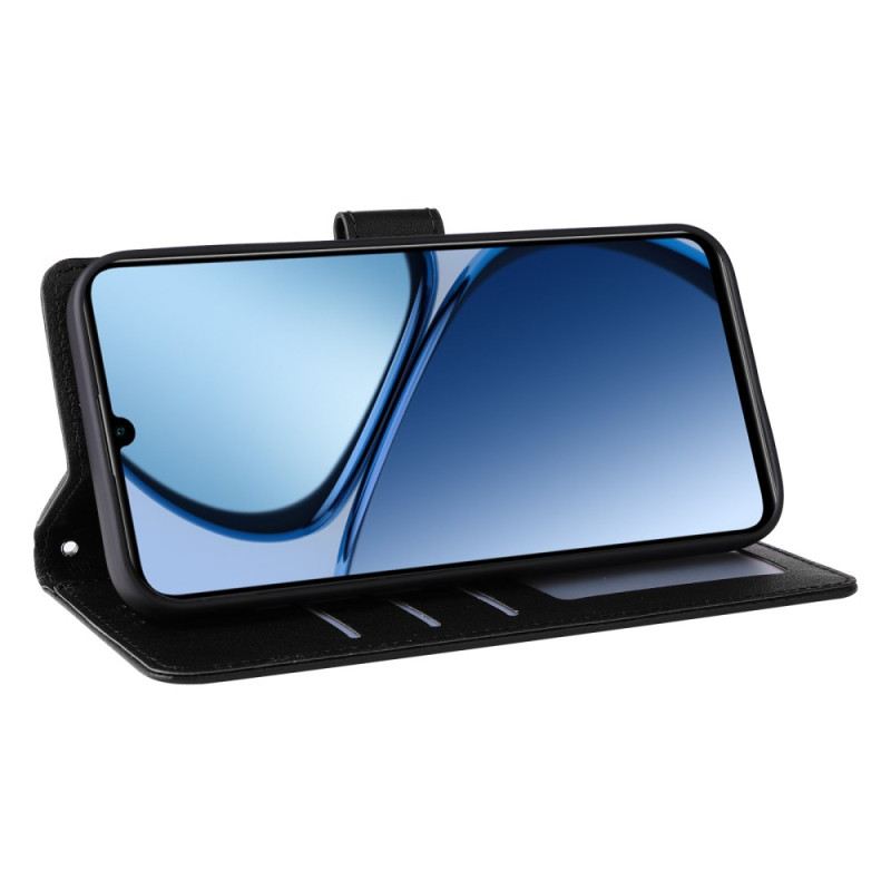 Lederhüllen Realme Note 60 Handyhülle Glatte Lederoptik