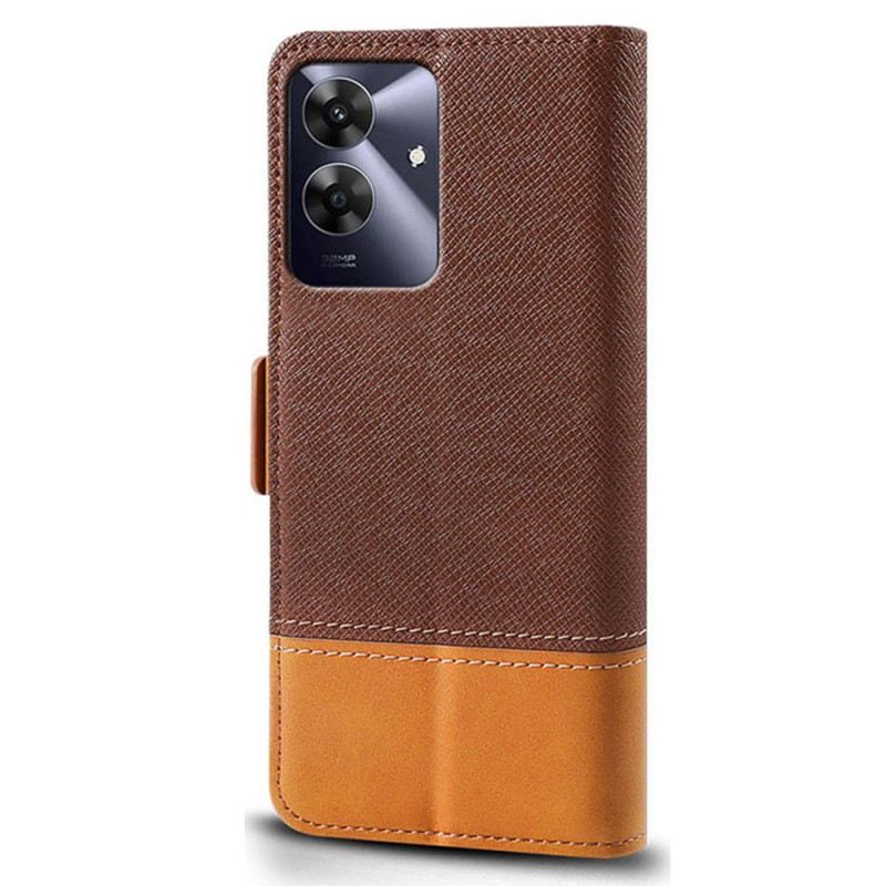 Lederhüllen Realme Note 60 Handyhülle Zweifarbig