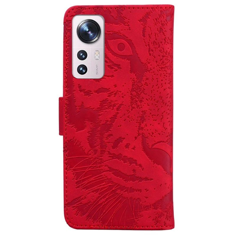 Flip Case Für Xiaomi 12 Geprägter Tiger