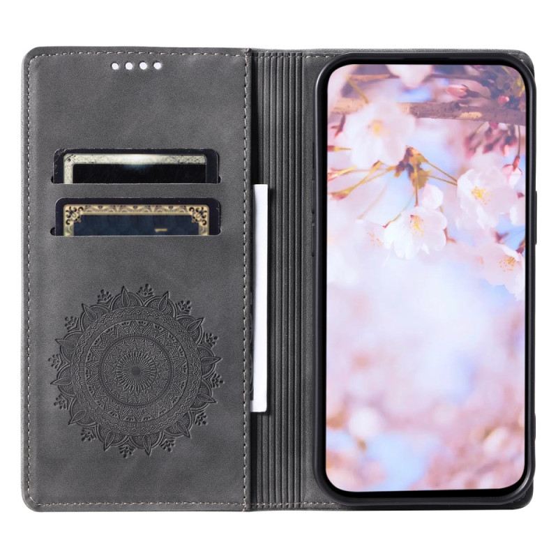 Flip Case Für Xiaomi 15 Mandala Wildlederoptik