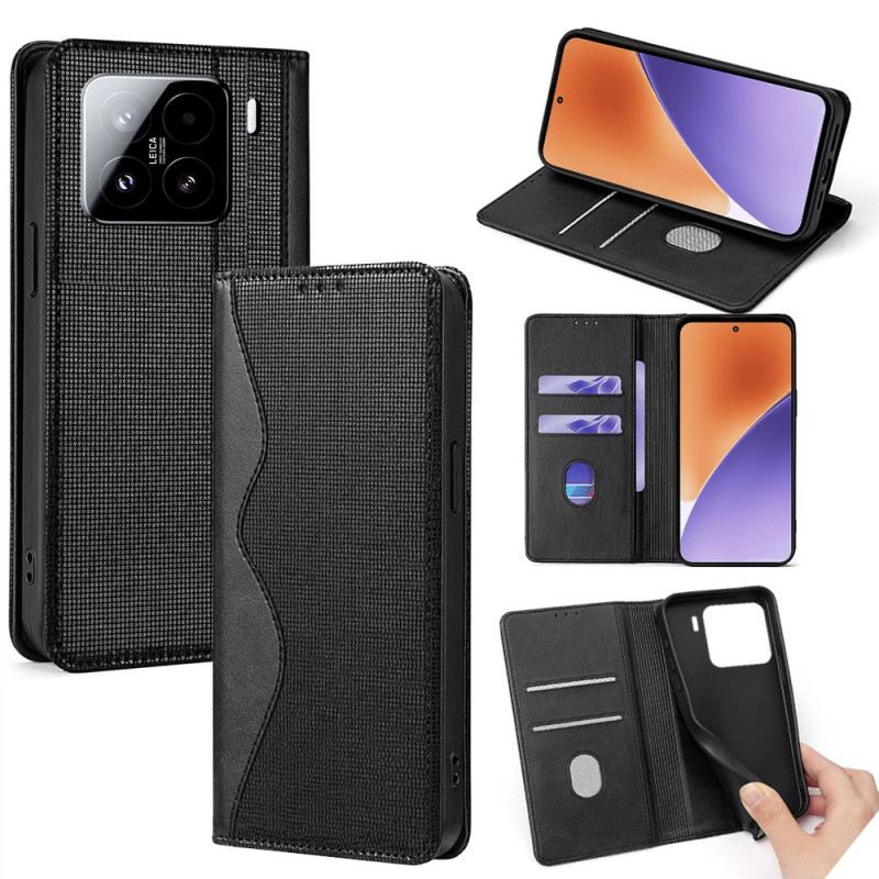 Flip Case Xiaomi 15 Wellenmuster