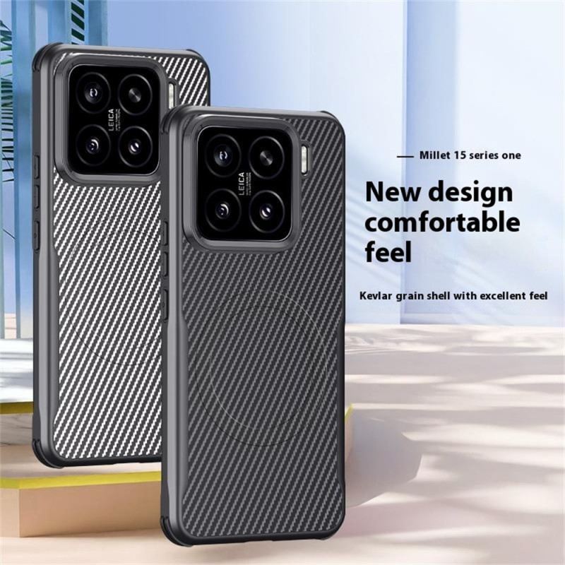 Hülle Xiaomi 15 Handyhülle Magsafe-kompatible Carbonfaser