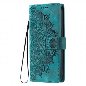 Lederhüllen Für Xiaomi 15 Mandala Wildleder-effekt