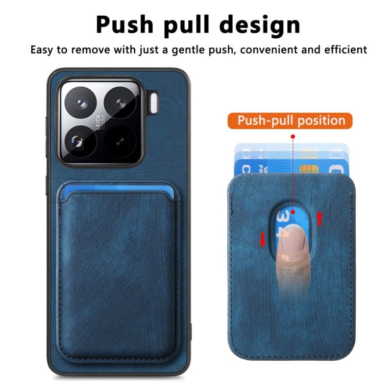 Lederhüllen Für Xiaomi 15 Retro Mit Abnehmbarem Kartenhalter