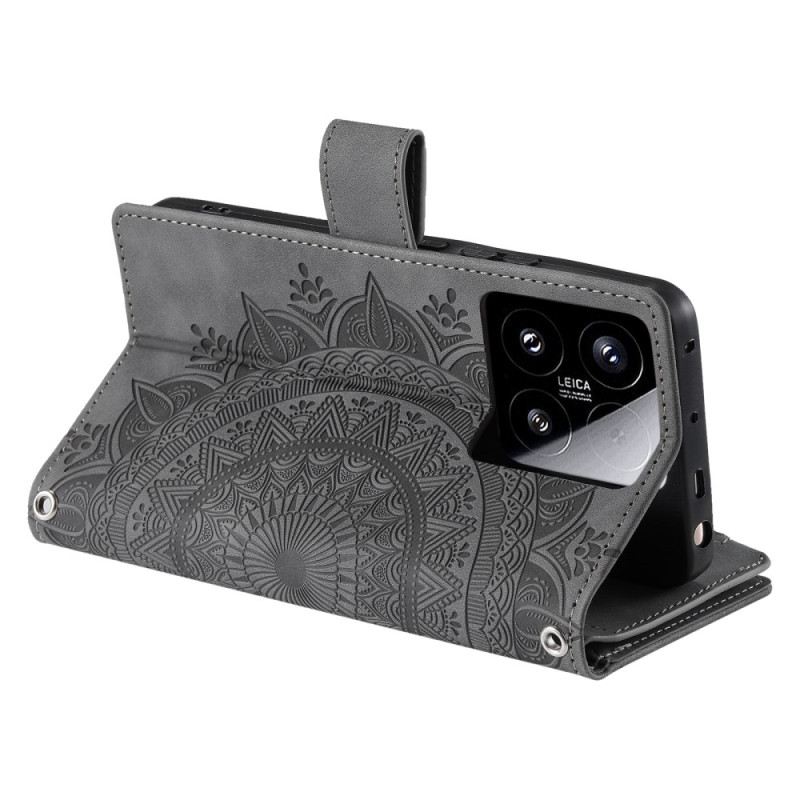 Lederhüllen Xiaomi 15 Geldbörse In Mandala-wildlederoptik