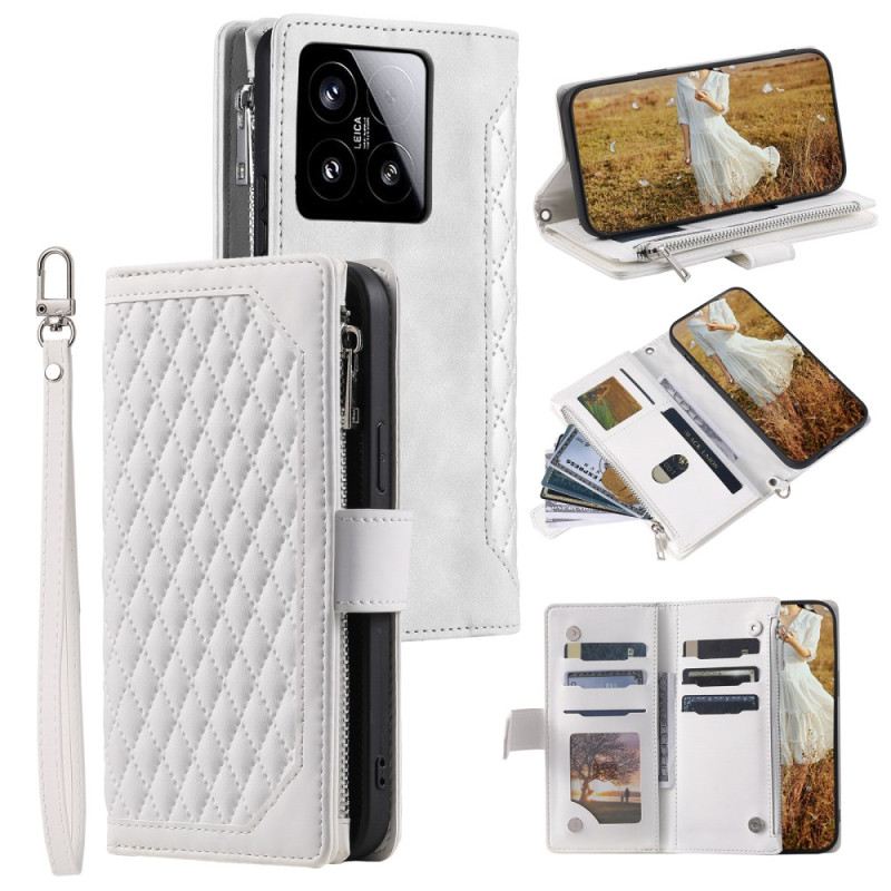 Lederhüllen Xiaomi 15 Gesteppt Geldbörse