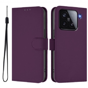 Lederhüllen Xiaomi 15 Integrierter Ständer Mit Verstellbaren Betrachtungswinkeln