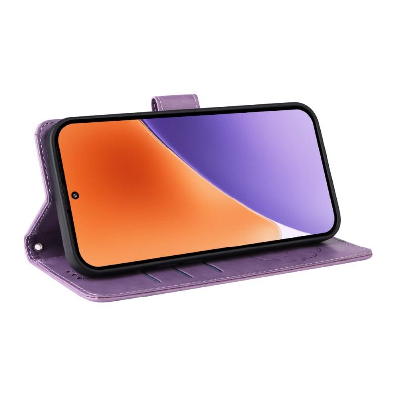 Lederhüllen Xiaomi 15 Kleine Blumen