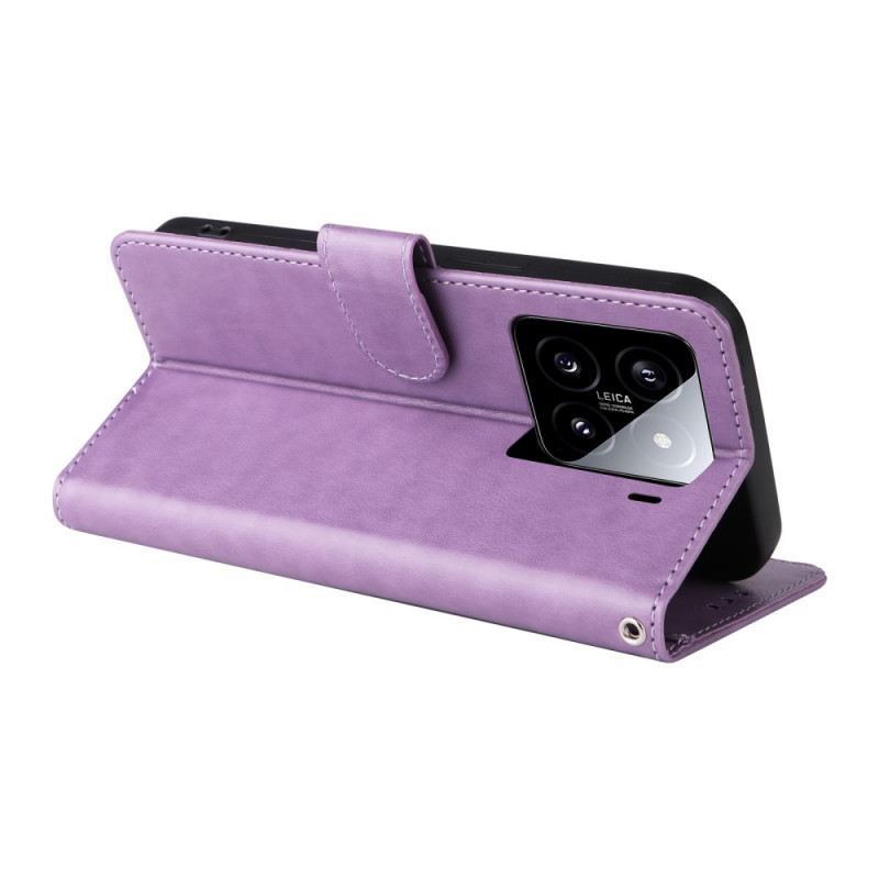 Lederhüllen Xiaomi 15 Kleine Blumen